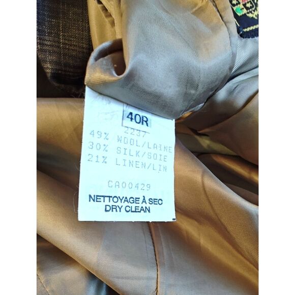 Peter Millar X Loro Piana Blazer 40R Wool/Silk/Linen Coat Jacket Brown Italy - Picture 5 of 6